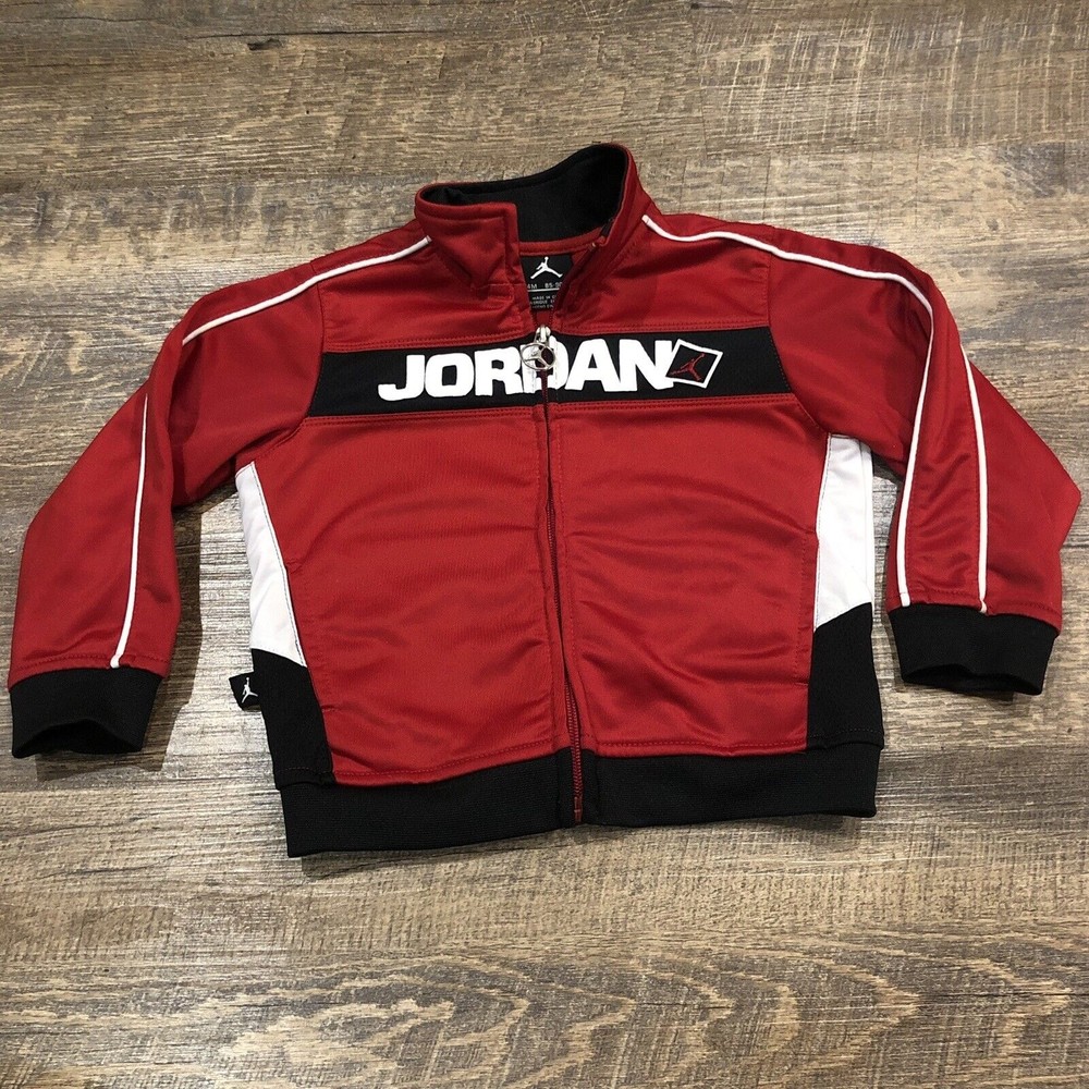 Jordan Jacket Baby 24M Red Full Zip Spell Out Logo Kids Boys Toddler